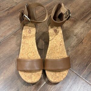 UGG Women's Brown Cork Sandals